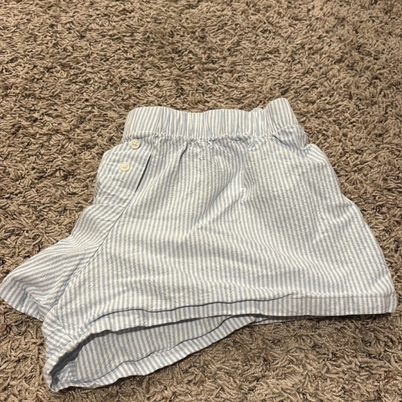 Brandy Melville Blue Pajama Shorts with Elastic Waistband - Picture 2 of 3